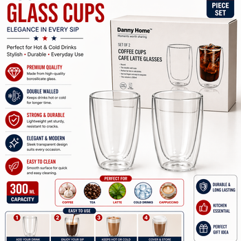 300ml double walled glasses