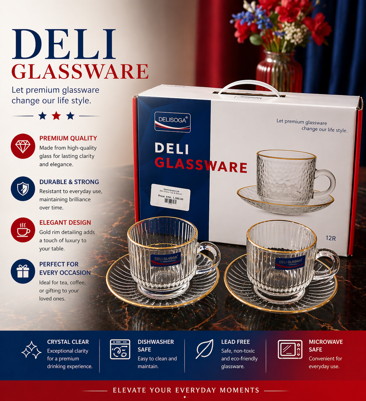 gold rim cup and saucer