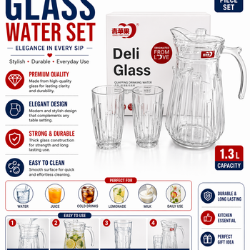 Glass 7-piece water set