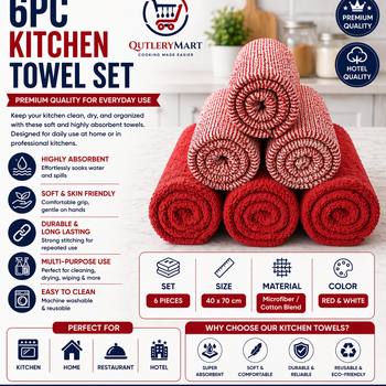 6pc kitchen Towels (40cm x 70cm)