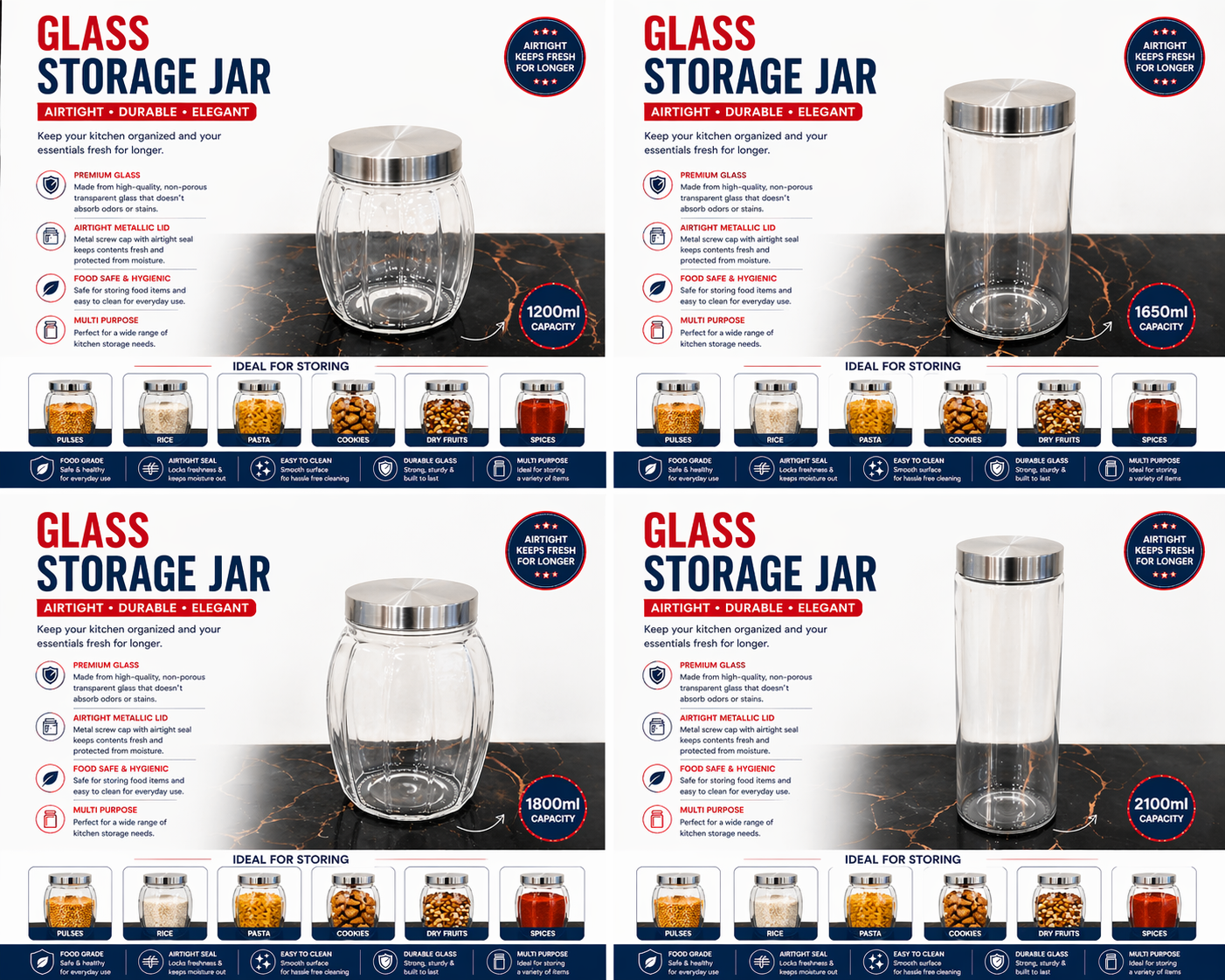 Glass jar