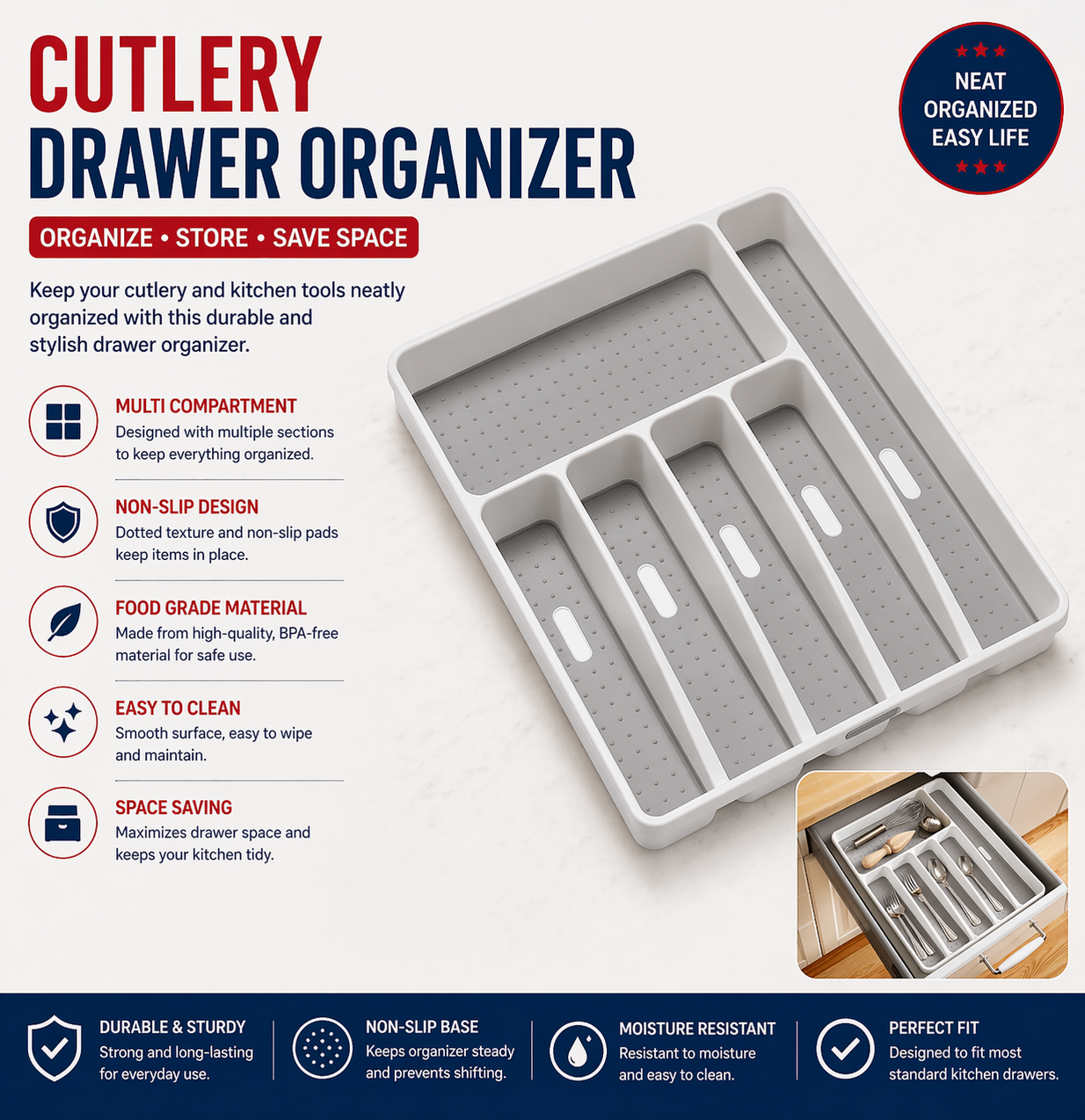 cutlery drawer organizer