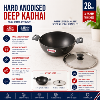 H/Anodized Kadai 28cm