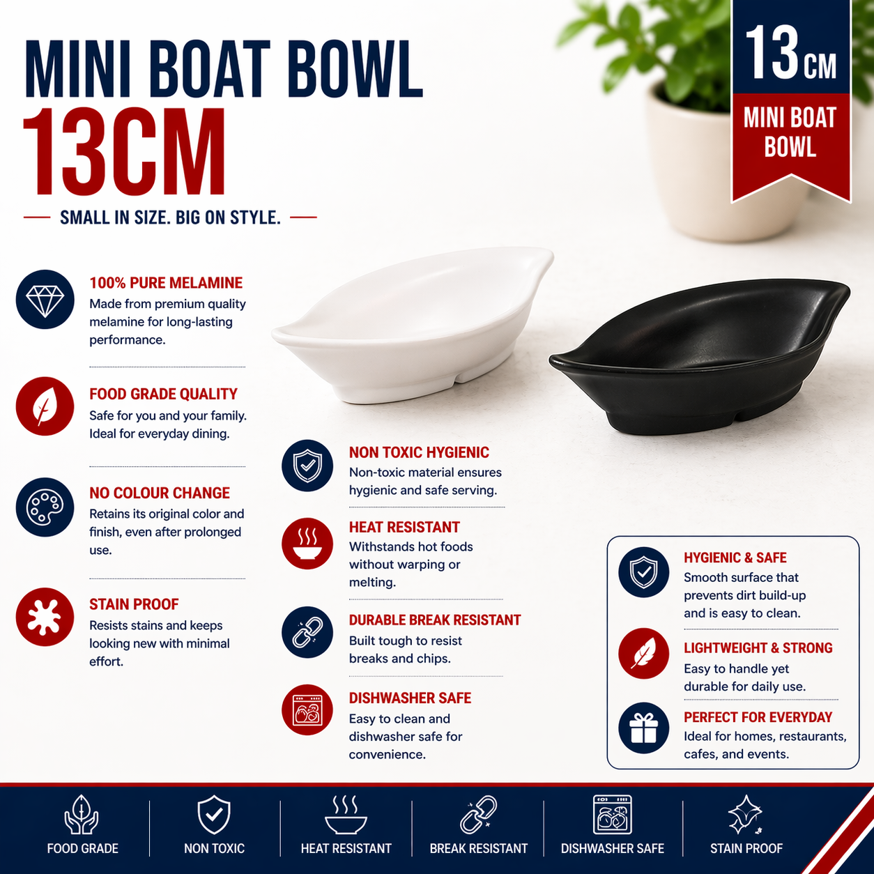 S-2752 MINI BOAT BOWL 13CM