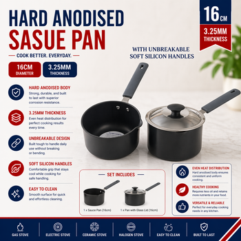 H/Anodized Stew Pan 16cm