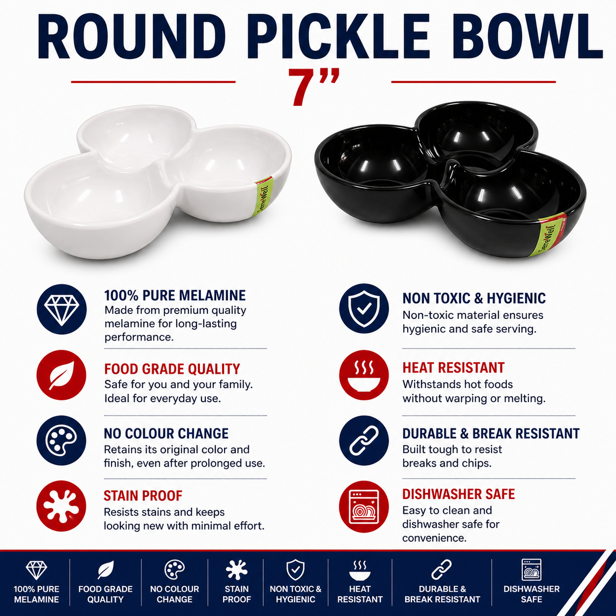 H-2349 ROUND PICKLE BOWL 7"