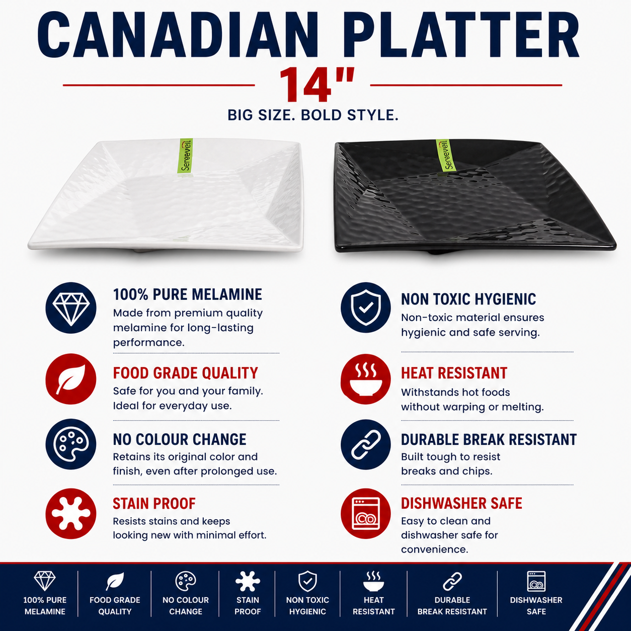 H-2254 CANADIAN PLATTER 14"