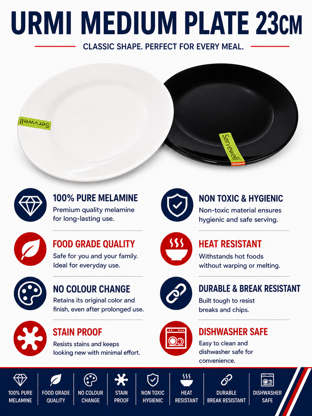 U-0203 - URM IMEDIUM PLATE 23CM