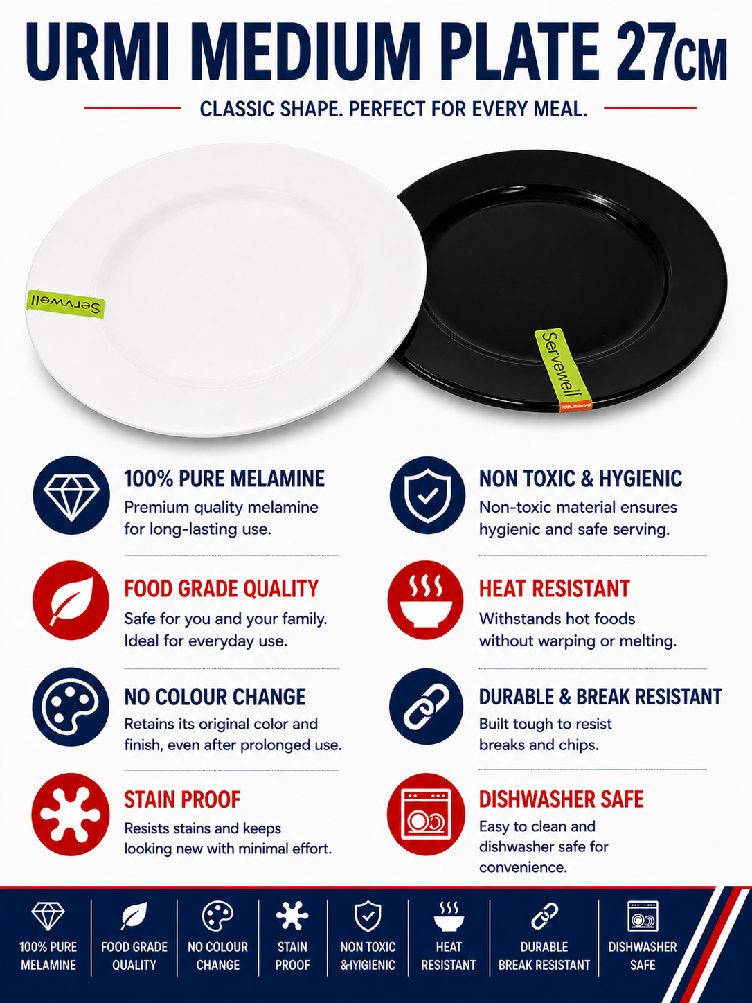 U-0202 - URMI DINNER PLATE 27CM