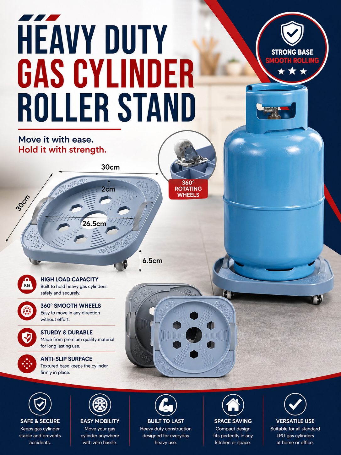 Gas Cylinder Roller Stand