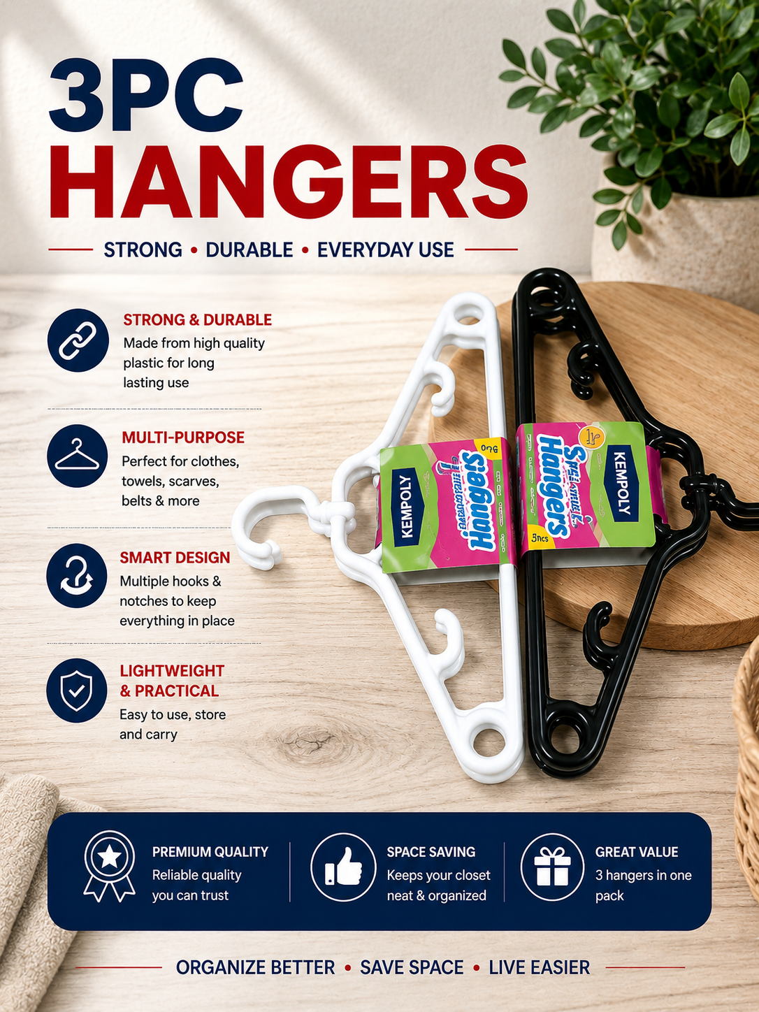 SWIVEL HANGER - PACK OF 3