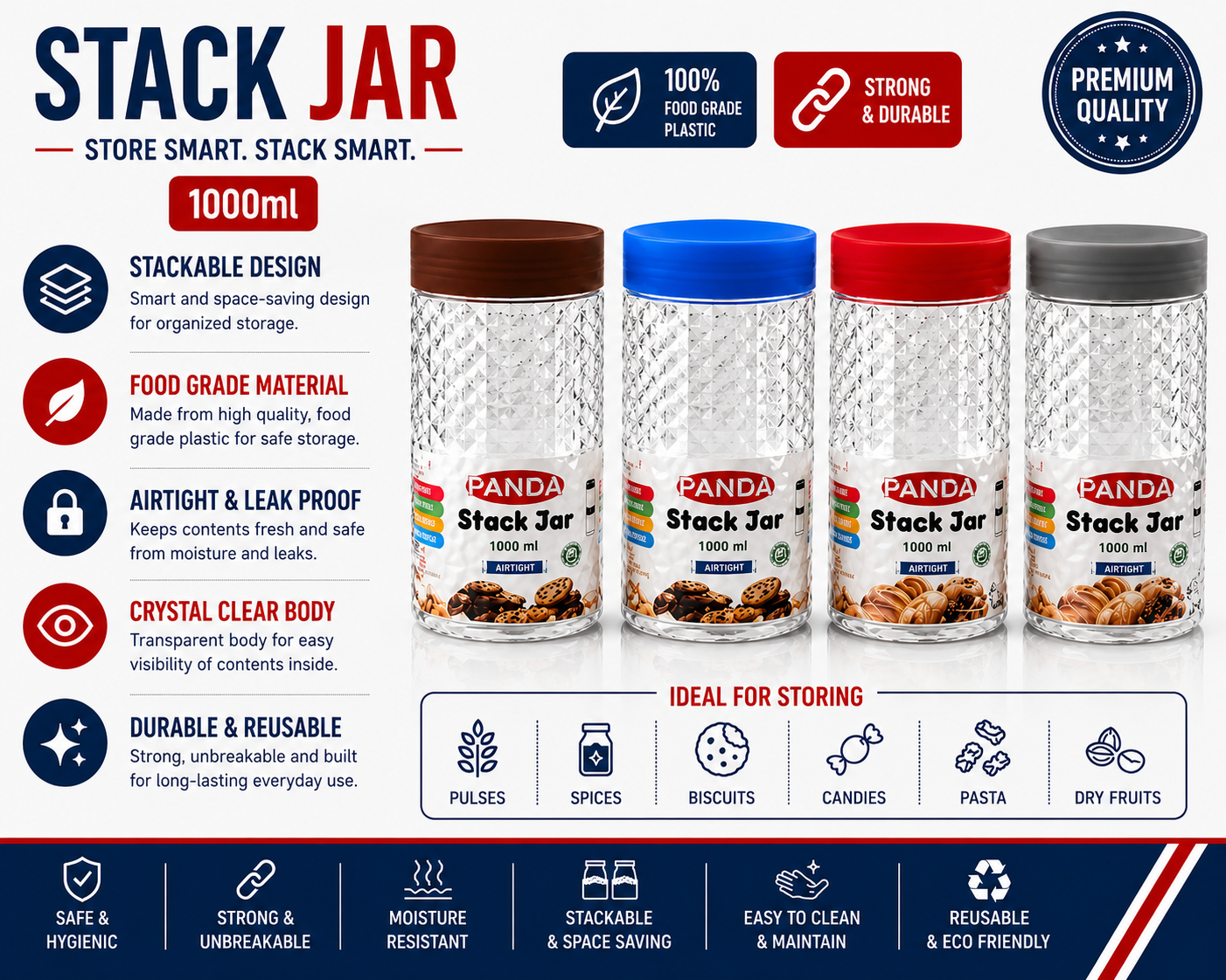 Stack Jar 1000ml