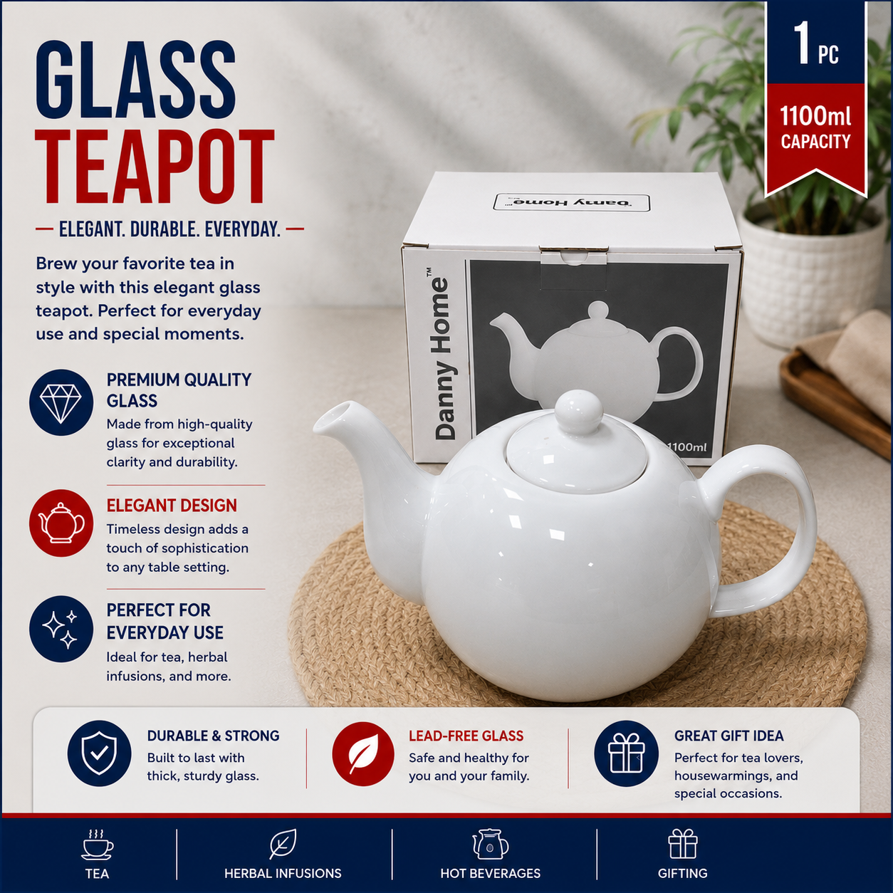 BW20-14/1C TEA POT 1100ML