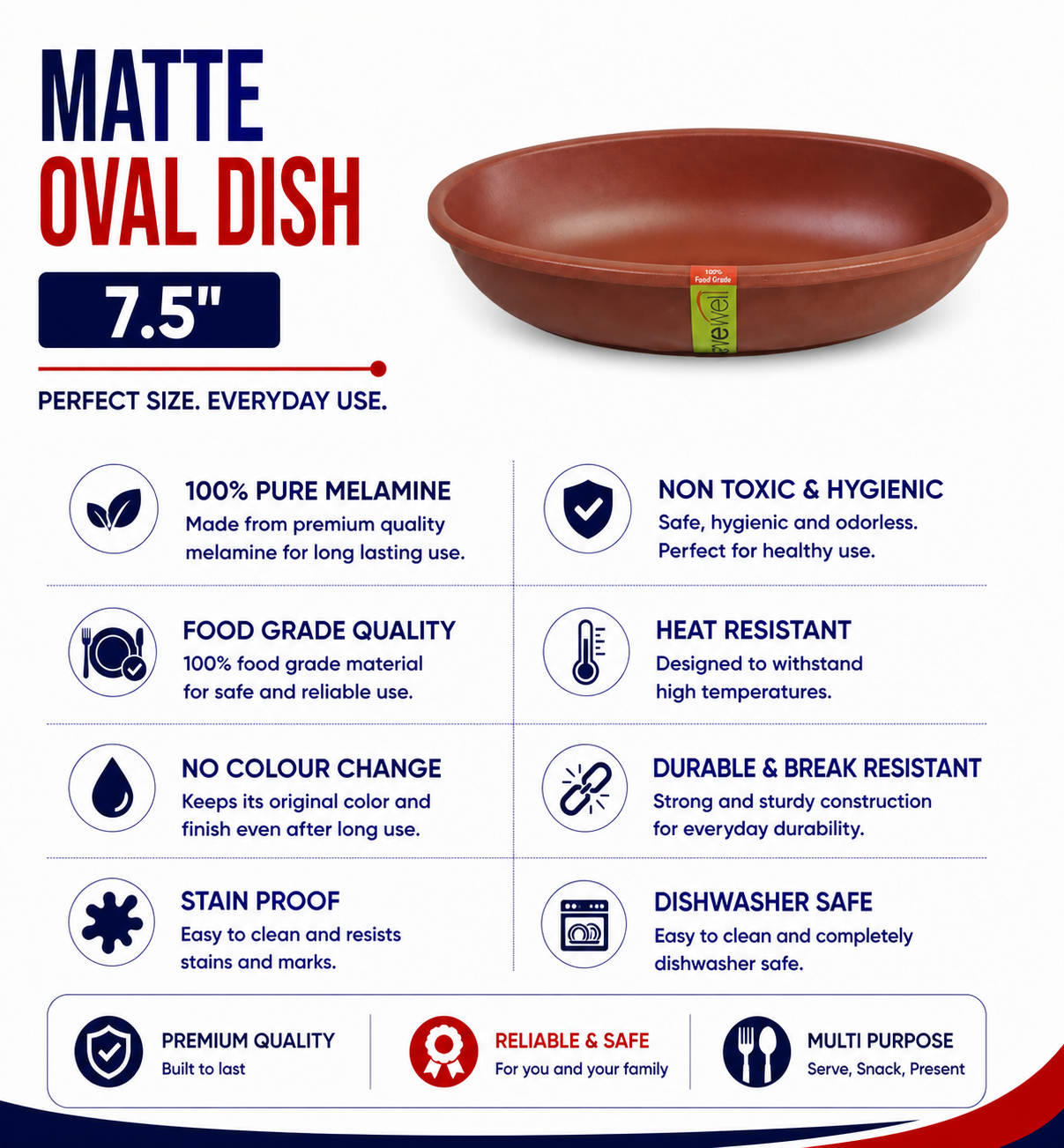MATTE OVAL DISH