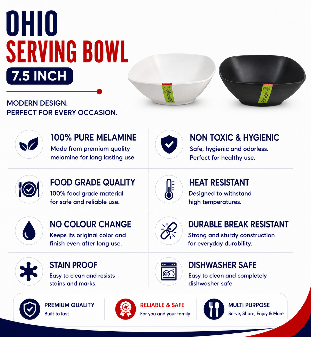 OHIO SERVING BOWL