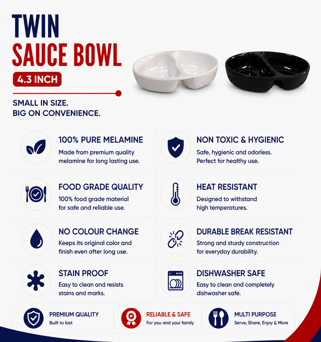 TWIN SAUCE BOWL