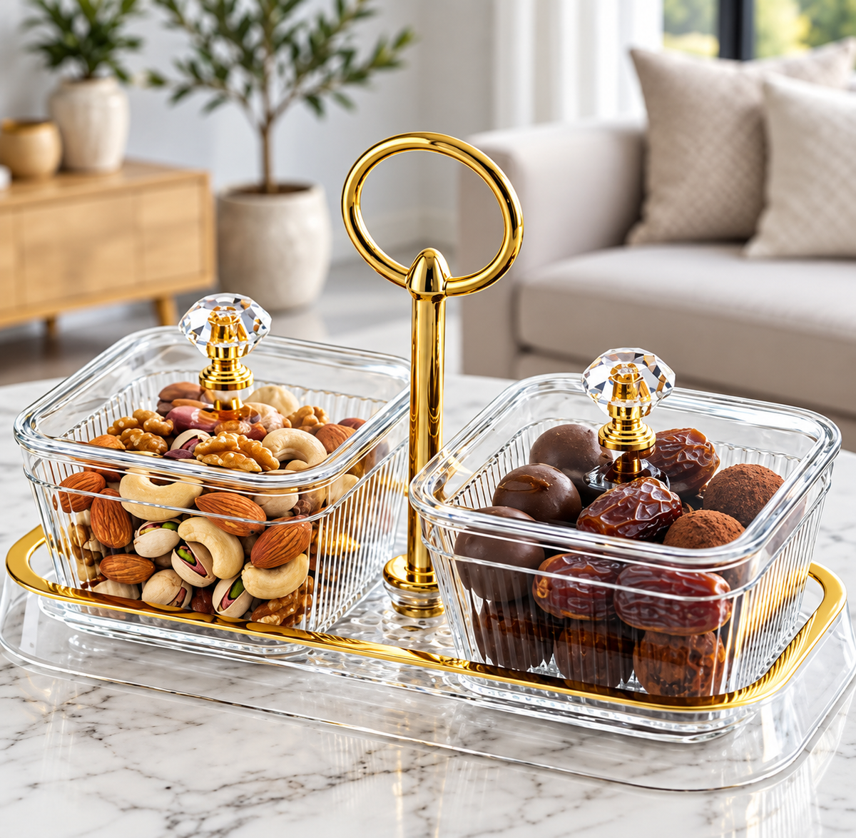 2PC Snack & Condiment Serving Set