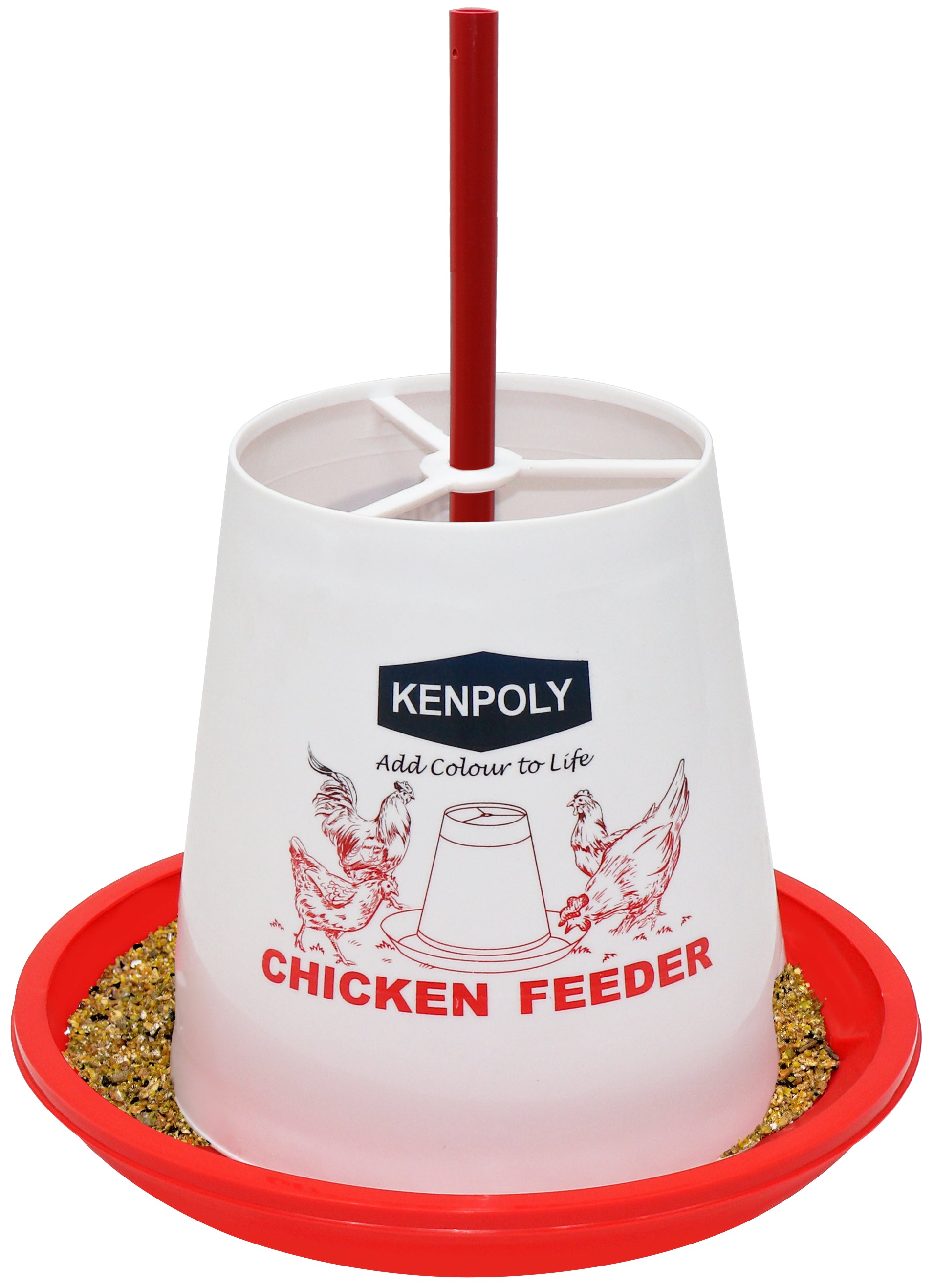 CHICKEN FEEDER WITH ROD