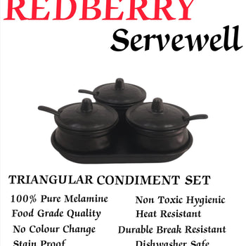 TRIANGULAR CONDIMENT SET