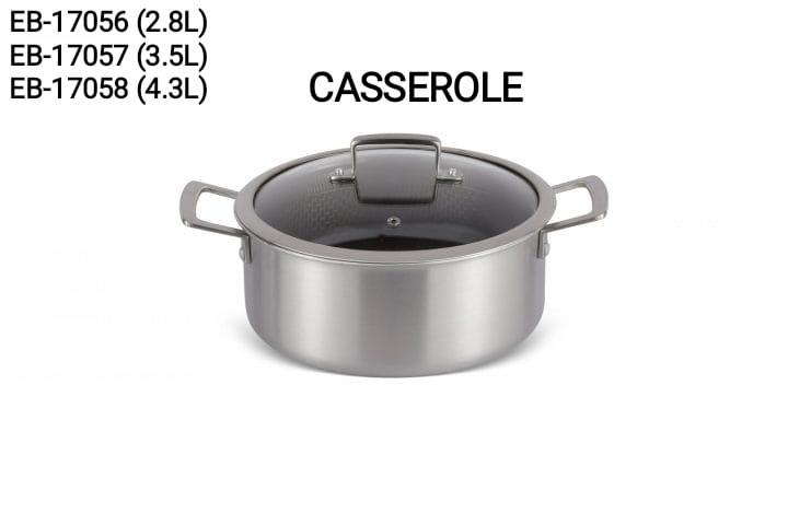 EB-3985 3PC CASSEROLE SET 20/24/28CM
