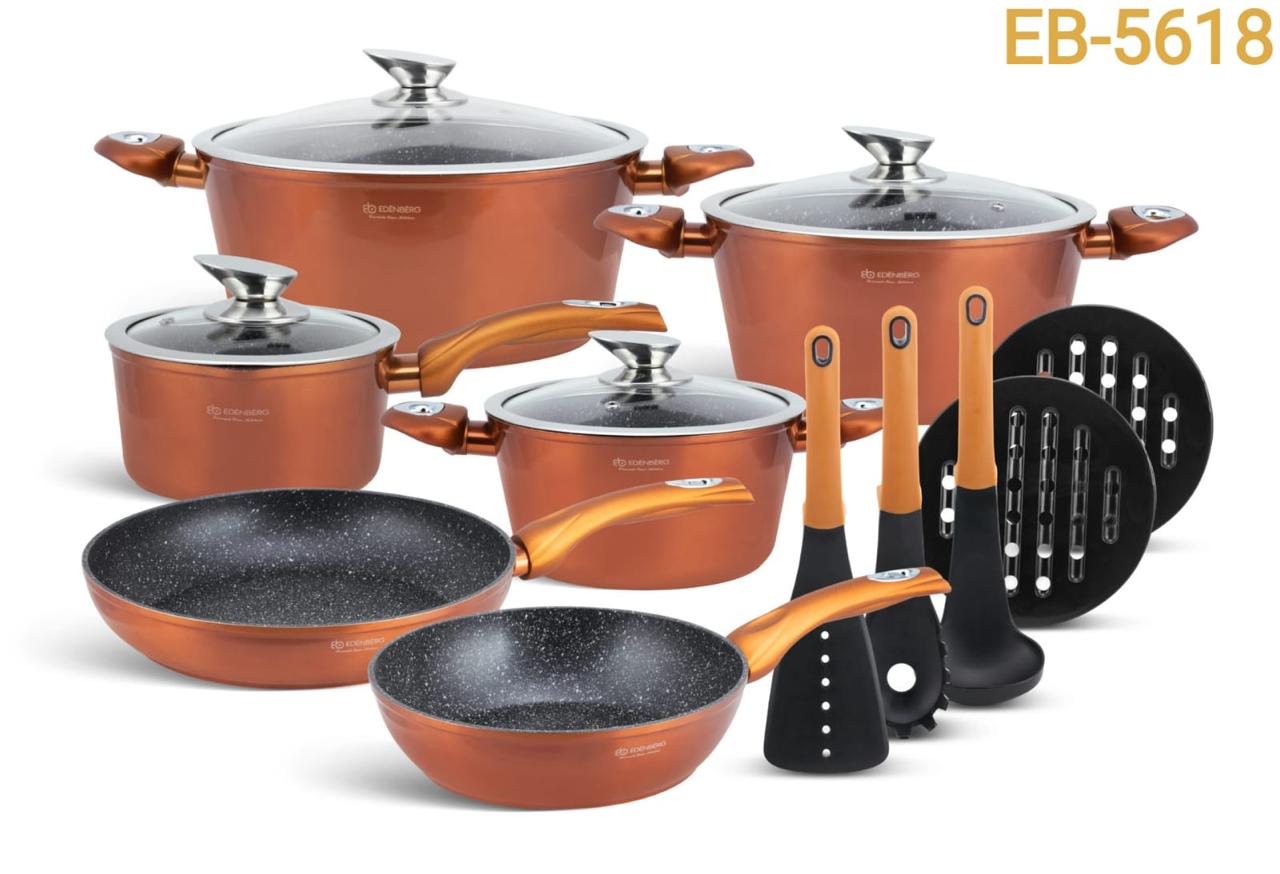 Edenberg EB-5618 15-Piece Cookware Set