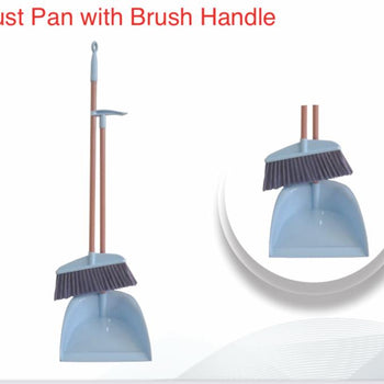 Dustpan with Brush Long Handle
