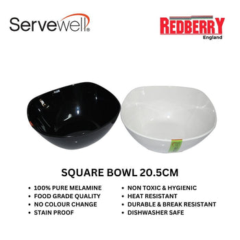 S-0409 - SQUARE BOWL 20.5CM