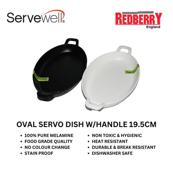 S-2770 - OVAL SERVO DISH W/HANDLE 19.5CM