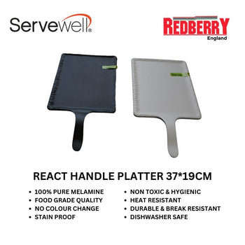 S-3072 - RECT HANDLE PLATTER 37*19CM