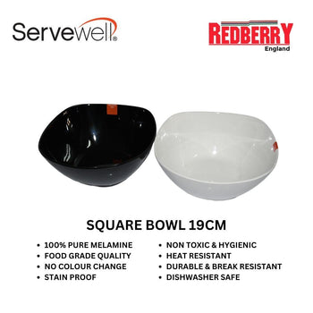 S-0408 - SQUARE BOWL 19CM