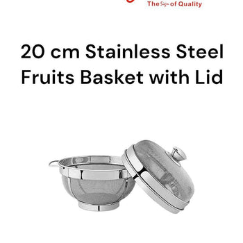 S/S Fruit Basket 20 W/Lid No8