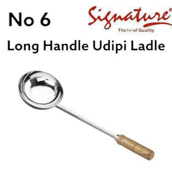 UDIPI LADDLE WOODEN LONG HNDL NO.6
