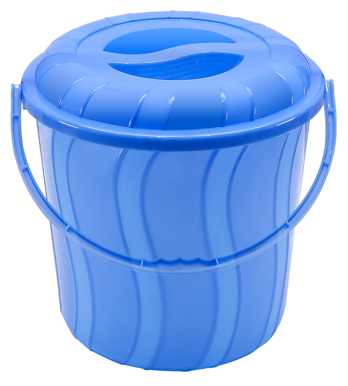 STRIPE BUCKET  WITH LID