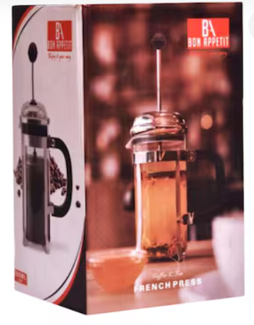 BA Coffee Plunger Chrome 600ml