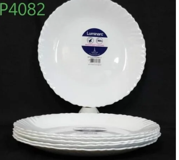 [P4082] Feston White Dinner Plate 25cm