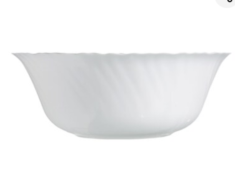 [P4396] Feston White Salad Bowl 24cm