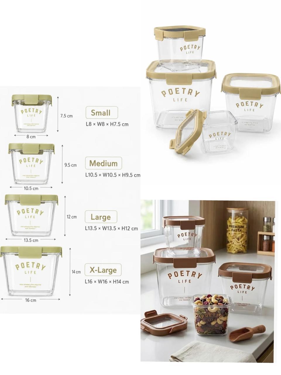 4pc Acrylic Container Set