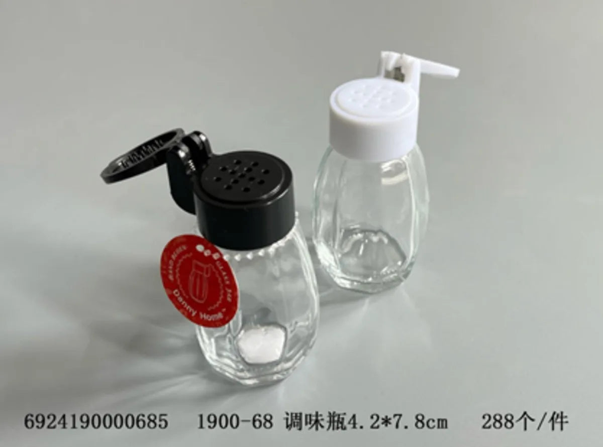 Castor 4.2*7.8cm  glass salt shaker