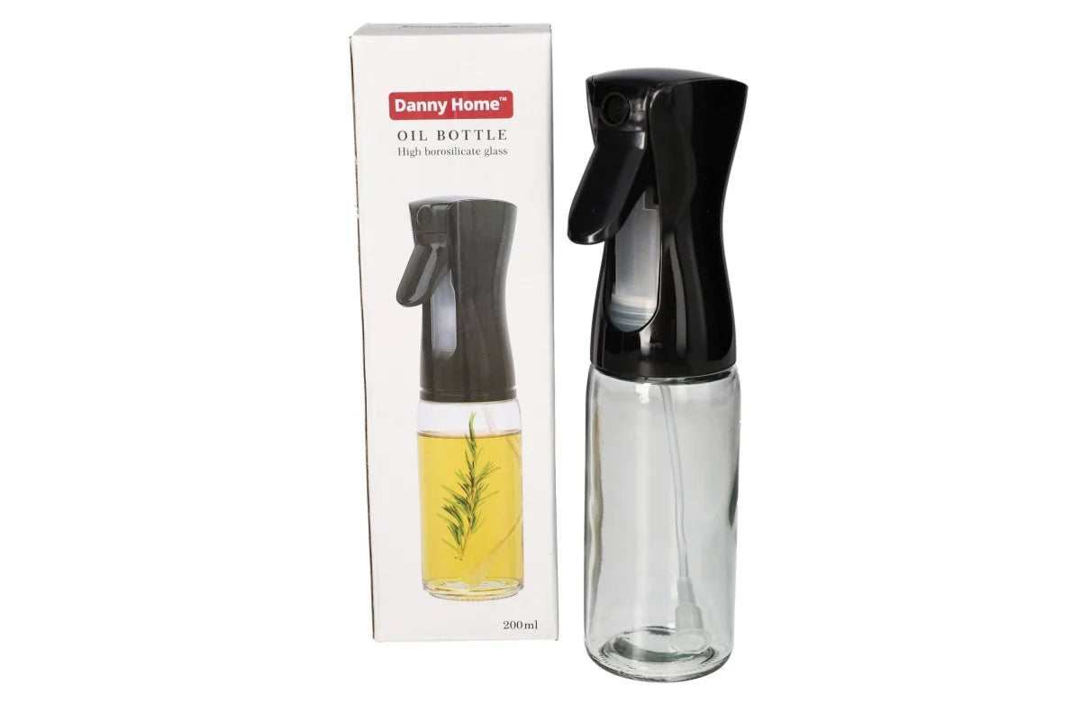 200ml spray oil can 5.5*5.5*22.5cm PP+PE Black