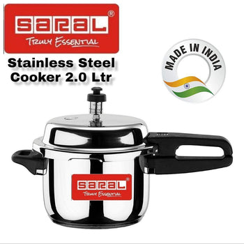 Saral Stainless Steel 2L Pressure Cooker