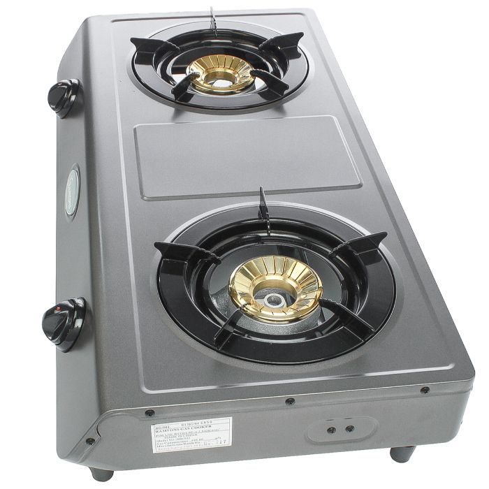 Ramtons Double Burner Gas Cooker Black