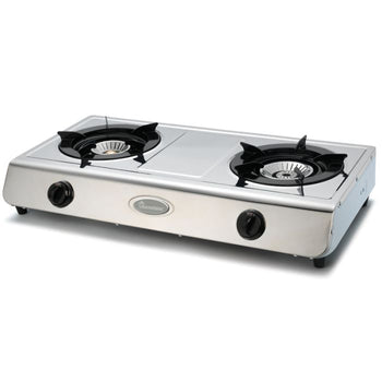 Ramtons Gas Cooker Stainless Steel Double Burner