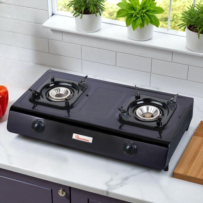 Ramtons Gas Cooker 2 Burner Black