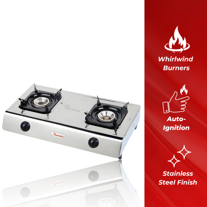 Ramtons *Standard* Gas  Cooker 2 Burner  S/Steel