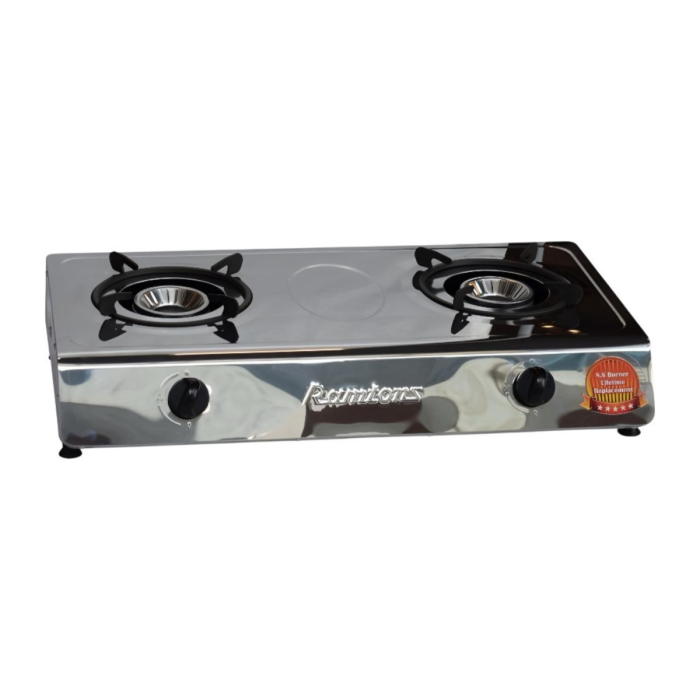 Ramtons 2 Burner Table Top Cooker S/Steel