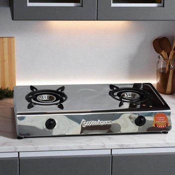Ramtons 2 Burner Table Top Cooker S/Steel