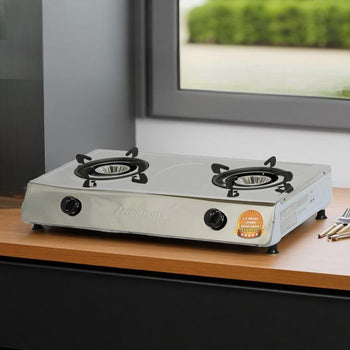 Ramtons S/Steel Table Top 2 Burner Gas Cooker