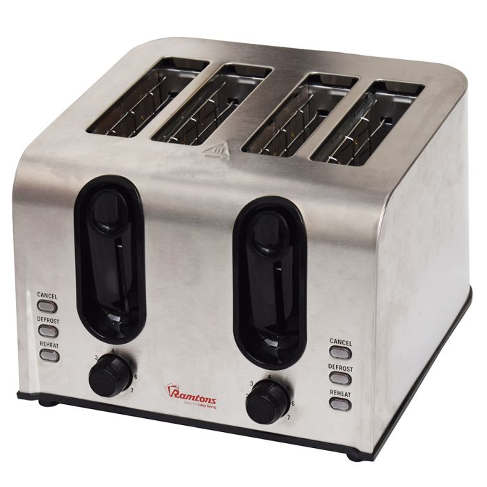 Ramtons S/Steel 4 Slice Toaster