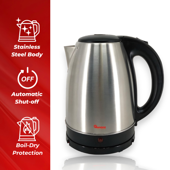 Ramtons S/Steel Cordless Kettle 1.7Lt