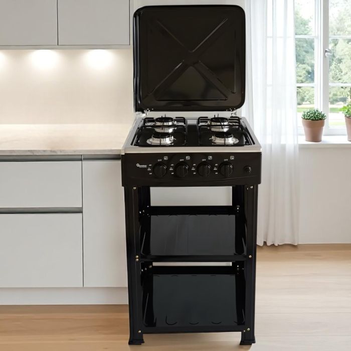 Ramtons 4 Burner Gas Cooker + Stand
